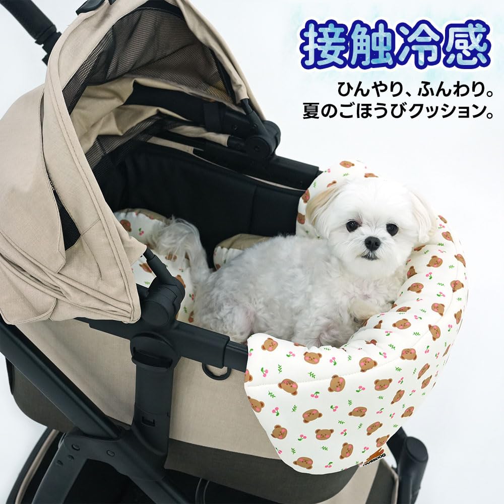 Cool cushion for dogs and perfect for summer use in pet and cooling Stylish Korean brand PARISDOG Bear Comfort cats, carts. Comforter, bolster, mat.