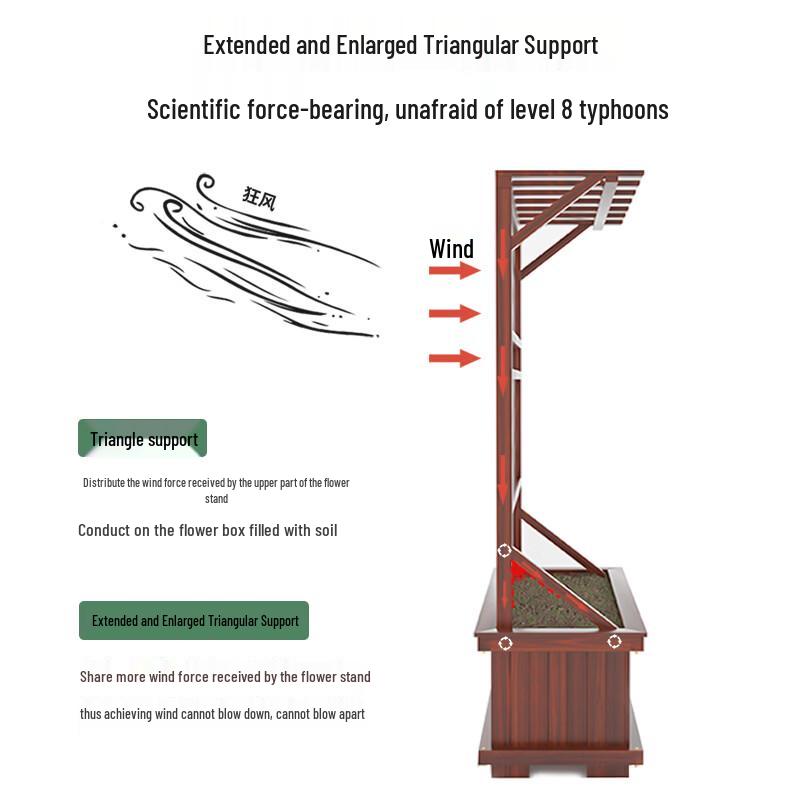 Outdoor Carbonized Wood Planter Box
