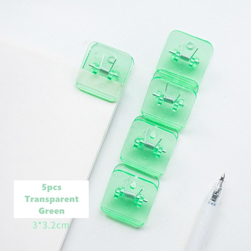 5 шт., конфетные мини-квадратные зажимы, прозрачный и однотонный держатель для страниц, зажим для бумаг, зажим для файлов, журналов, книг, бытовой техники