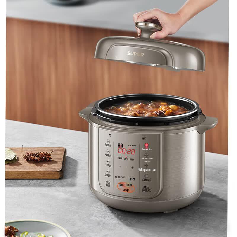 Supor 5L Smart Electric Pressure Cooker with Dual Pots CN plug (adapter included)