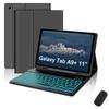Leather Keyboard Case for Samsung Tablet A9 Plus 11 Inch with Backlit Bluetooth Keyboard and Pen Slot