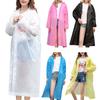 Long Raincoat Single-breasted Hooded Reusable Men Women Rainy Day Outdoor Hoodie Rain Coat for Garden