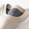 GENIOLAMODE Men's Winter Fleece Lined Round Neck Knit Sweater