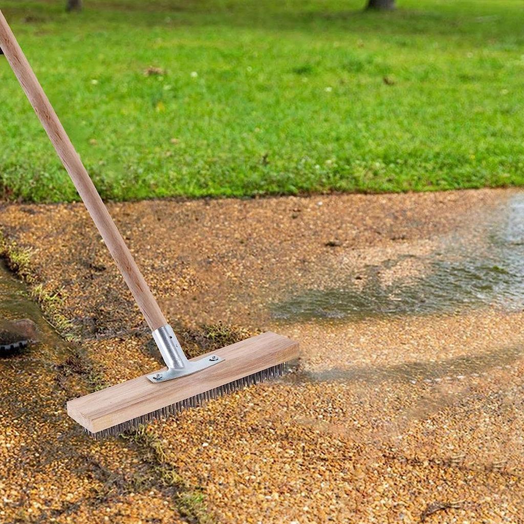 Проволочная щетка для удаления мха, нержавеющая стальная щетка, многоразовый скребок, гаражная щетка, прочная для уборки тротуаров, патио, террас