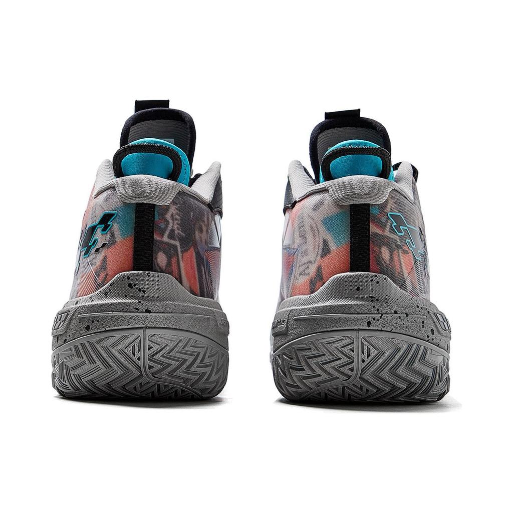 Li Ning Jiao Ao Huabo Comfortable Versatile Shock Absorbing Non-Slip Wear-Resistant Lightweight Rebound Mid-Top Basketball Shoes ABFT035-3