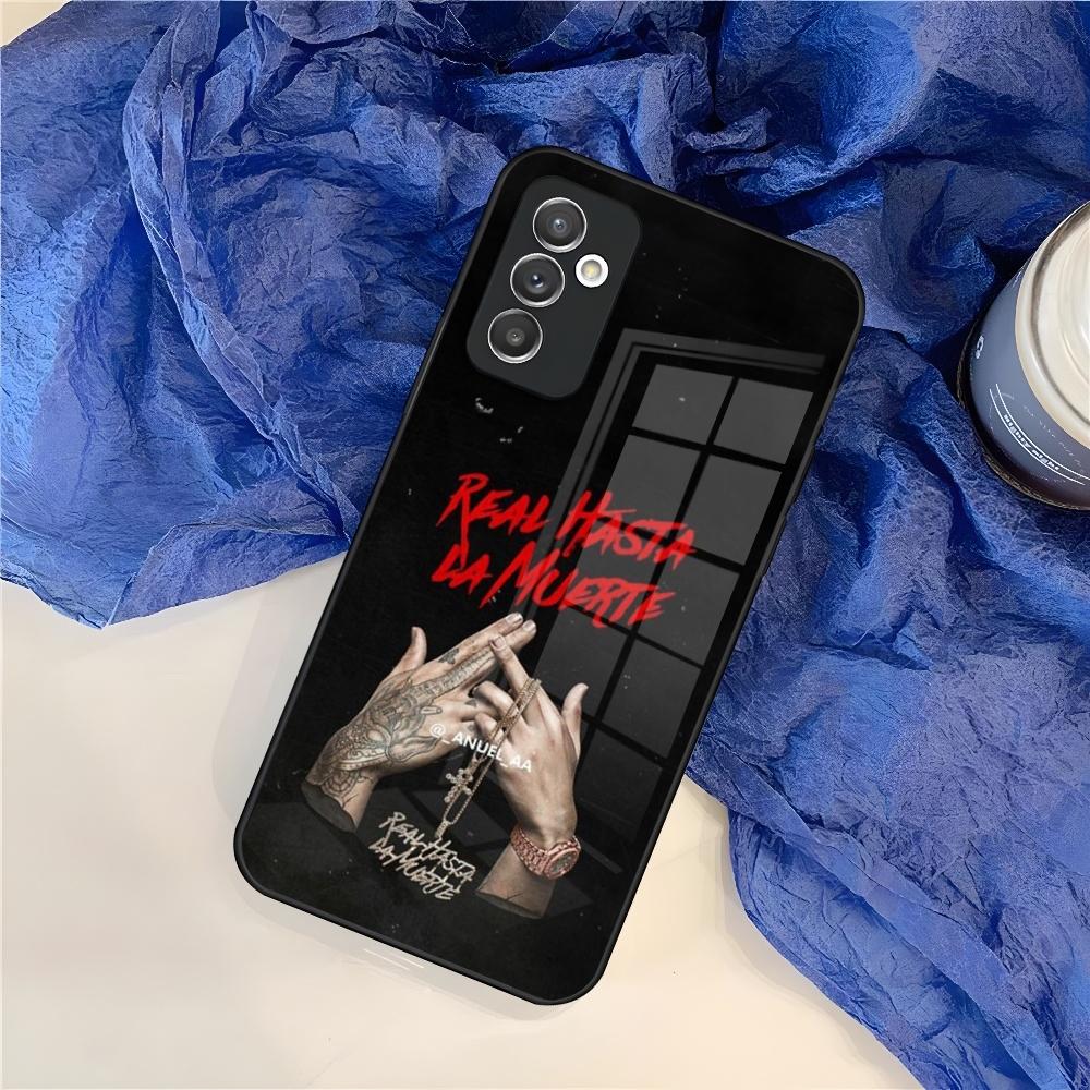 Rapper Anuel AA Real Hasta La Muerte Phone Case for Samsung S25 S24 S30 S21 S23 S20 S22 Fe S10 E S9 Note 20 Pro Ultra Plus glass