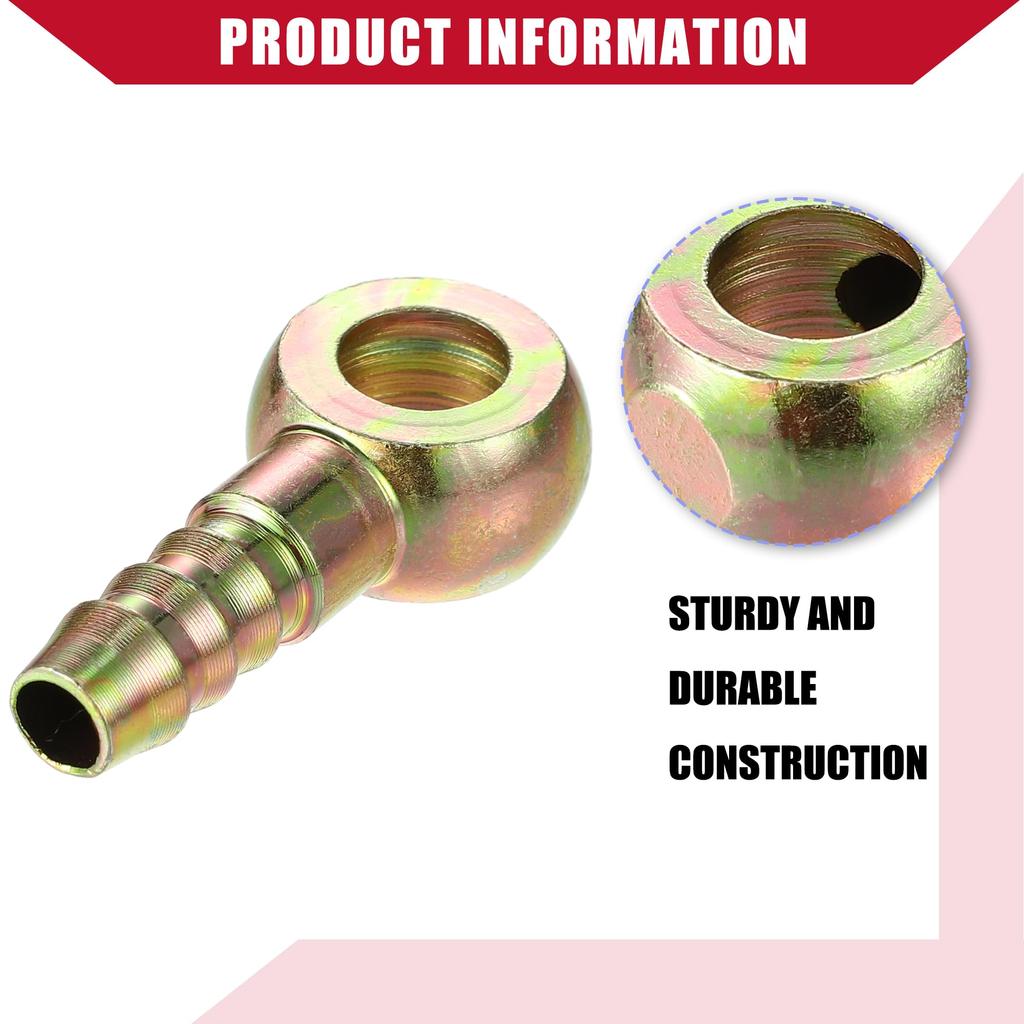 Хихаха Шаровая головка Трубопроводная арматура Соединитель топливной трубки Адаптер для автомобиля мотоцикла 10мм