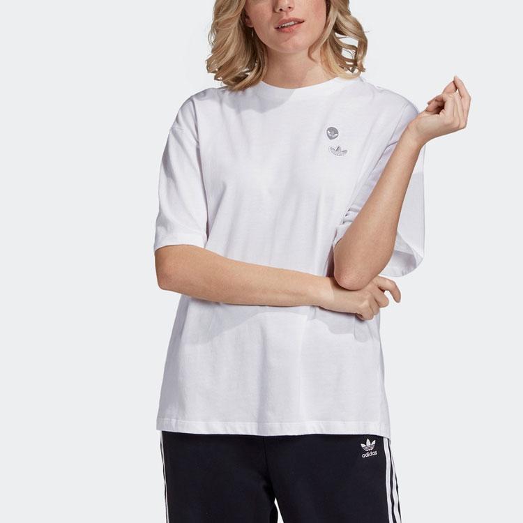 Adidas Originals Set in Sleeve T Shirt Women's White FU3765