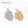 18K Gold Plated Elizabeth Queen Pendant Brass Metal Ancient Rome Coin Charms For DIY Jewelry Making Earring Necklace Accessories