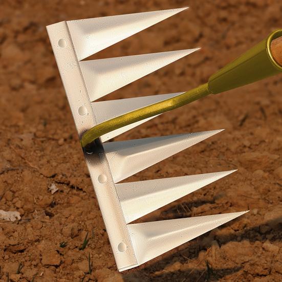 Садовые грабли со съемной конструкцией Эргономичная ручка Эффективный инструмент для прополки с острыми кончиками Садовый инструмент