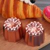 4Pcs Non-stick Cannele Mold Aluminum Zinc Zinc Alloy Cupcake Mould Decorating Canele Cake Mould  Mousse