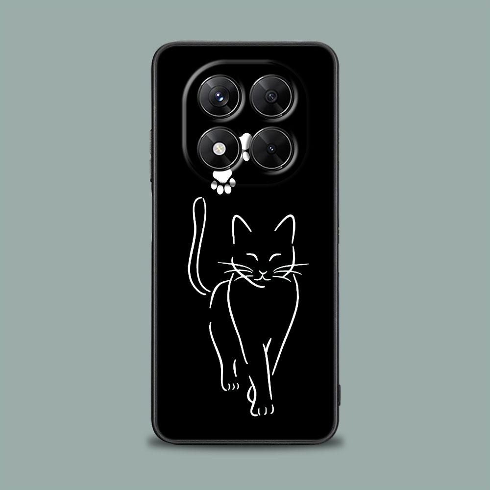 Черные Кошки Милый кот Привет Чехол для телефона для Xiaomi Redmi 14C 12C 10C 13C 4G Redmi Note 14 13 12 11 10 Pro Plus 5G 12S 9S Мягкий чехол