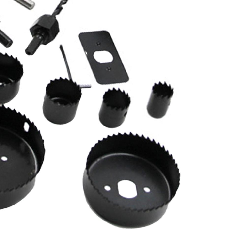 Набор коронок 18 шт. Набор бит из углеродистой стали Аксессуары для электроинструмента с коробкой для дерева, металла, пластика