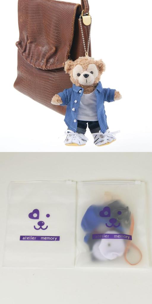B872D Analog Shirt X Coordination Layering Duffy Plush Toy Badge Stuffed Bag 14cm Costume Handmade Costume [atelier_memory] T-shirt
