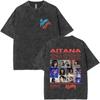 Hot Sale Aitana Album Tour Poster Tshirt Unisex Women HighStreet Pop Fashion Summer New Tees Vintage Washed Cotton Oversized Tops
