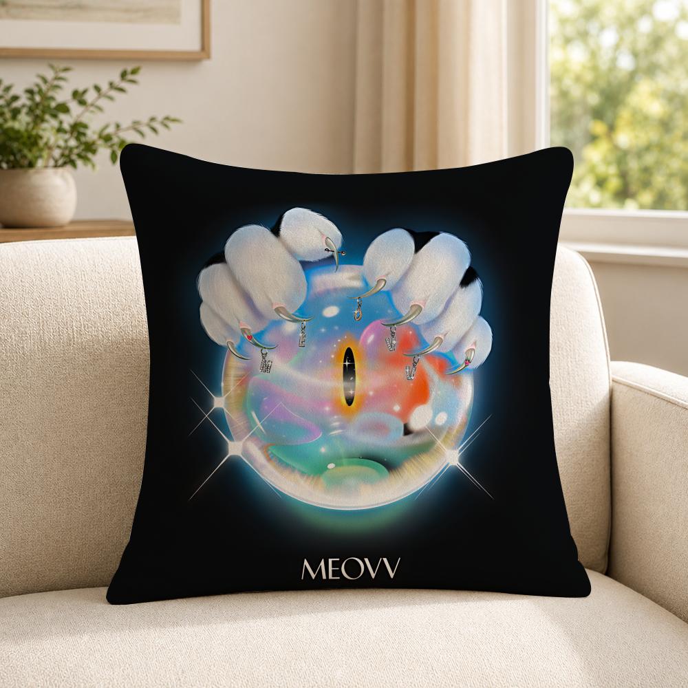Kpop MMEOVV Cushion Cover Soft Short Plush SkinFriendly Cushion Case for MultiScene Use
