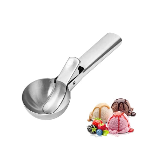 Stainless Steel Spherical Ice Cream Scoop for Fruit Digging, Meatball Making, and Other Cooking Tools (Large Color Box Package)