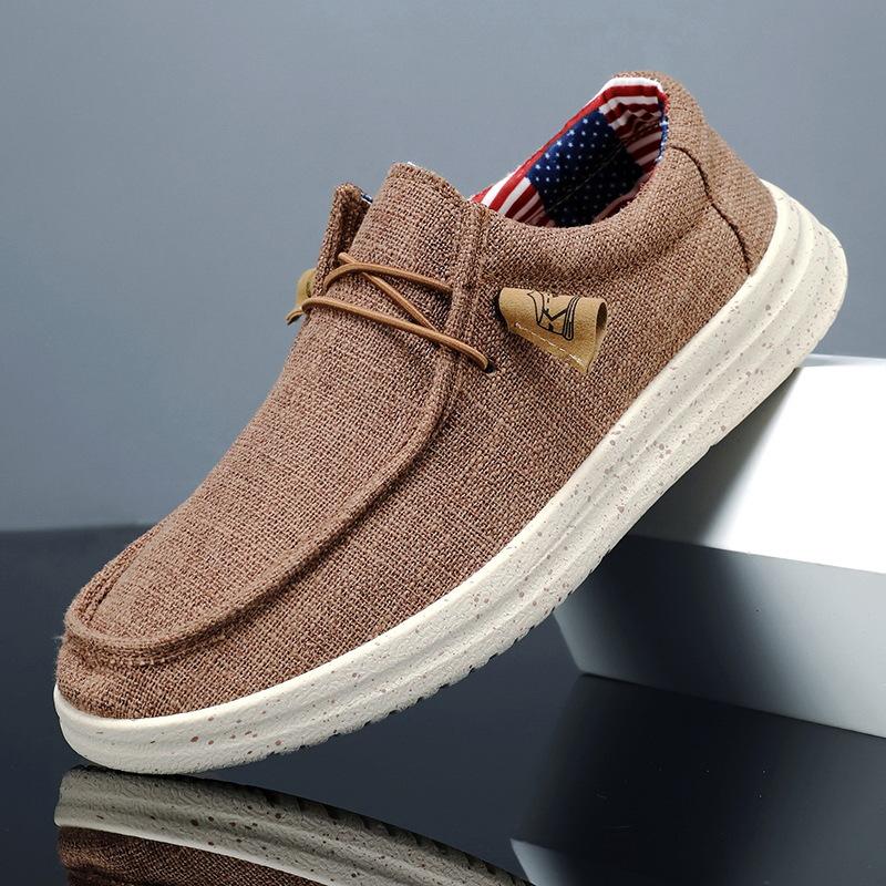 Мужские 2025 Новые Повседневные Кроссовки Весна Лето Дышащие Легкие Уличные Холщовые Туфли Большого Размера Мужская Обувь Мокасины для Ходьбы
