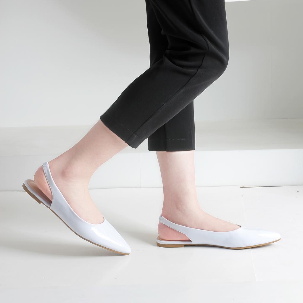Женские сандалии на плоской подошве с острым носком Элегантные женские балетки