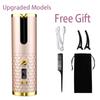 USB Auto Rotate Ceramic Hair Curler Portable Auto Curler LED Display Temperature Professional Curler