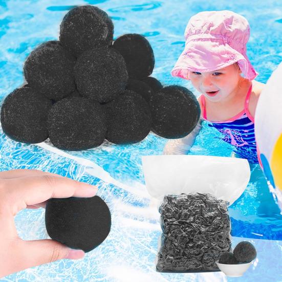 Шарики для фильтра для бассейна. Долговечный шарик из волокна для фильтров бассейна. Многоразовое использование. Экологичное фильтрование.