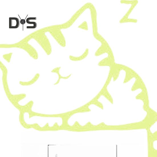 Простая в использовании наклейка с мультяшным переключателем, не выцветающая, уникальные настенные художественные наклейки, наклейка на переключатель