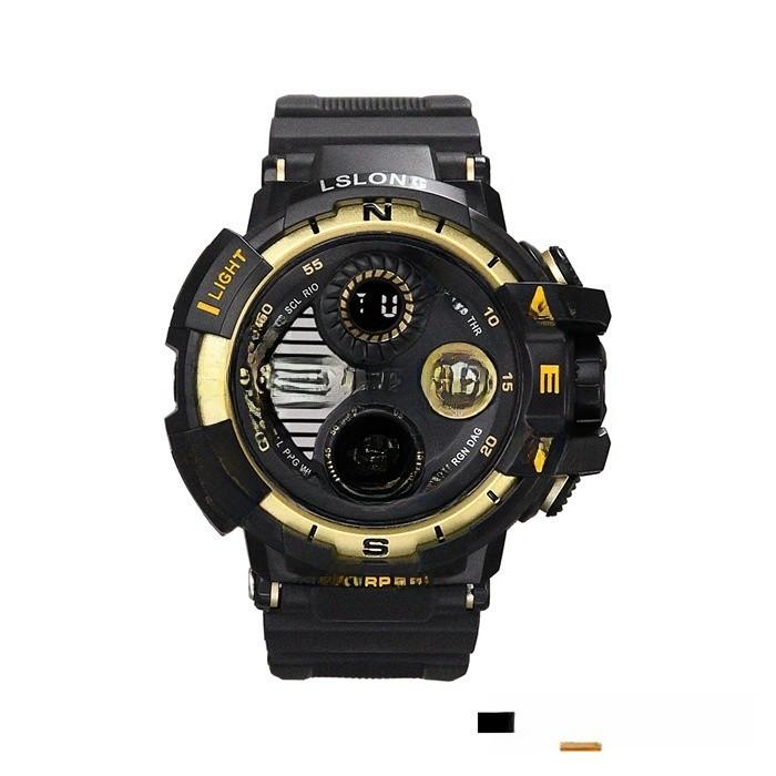 Silicone Strap Led Sports Watch With Night Light And 50m Water Resistance For Men And Students