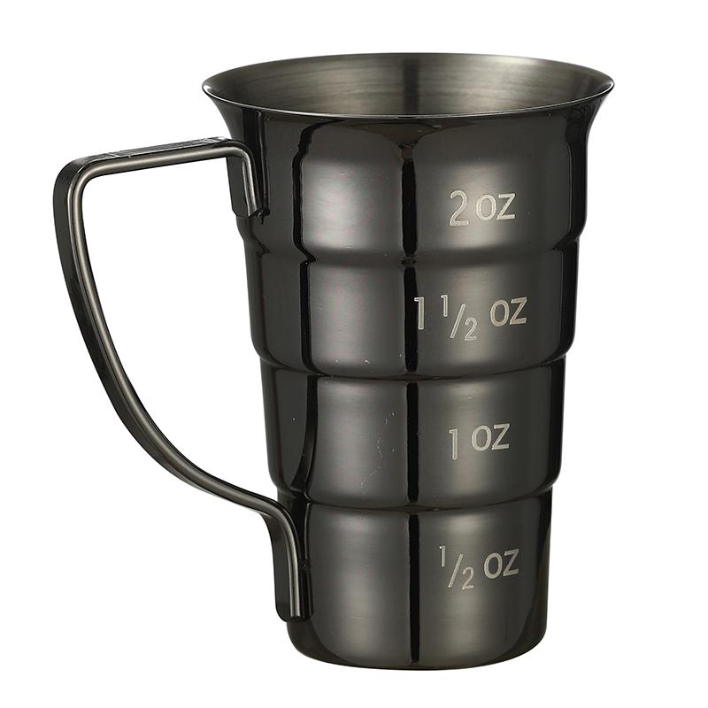 Джиггер для коктейлей из нержавеющей стали со ступеньками и ручкой, 60 мл (2oz)