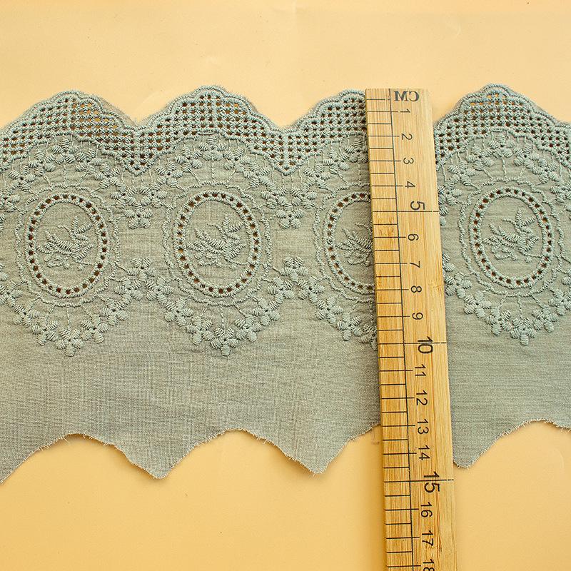 2 метра/лот, ширина 12 см, новый продукт, красочные кружевные хлопковые полые кружевные аксессуары с вышивкой, детская и женская одежда, кружево из хлопковой нити