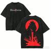 Bloodborne Выстиранная Футболка Личностные Одежды Новая Модель Аниме Футболка Круглогодичная Одежда Для Пар Больших Размеров Унисекс Классическая