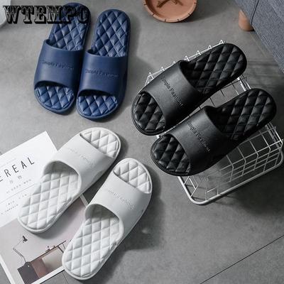 Тапочки большого размера, женские летние с круглым носком, на плоской подошве, на мягкой подошве, однотонные уличные домашние тапочки для ванной комнаты, простые противоскользящие дышащие тапочки из ЭВА