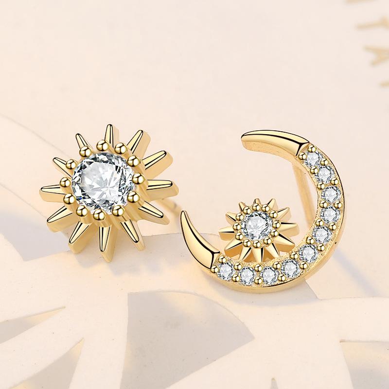 925 Silver Star Stud Earrings AAA Zircon High Quality For Women Earring Wedding Fashion Jewelry Accessories Party Gift