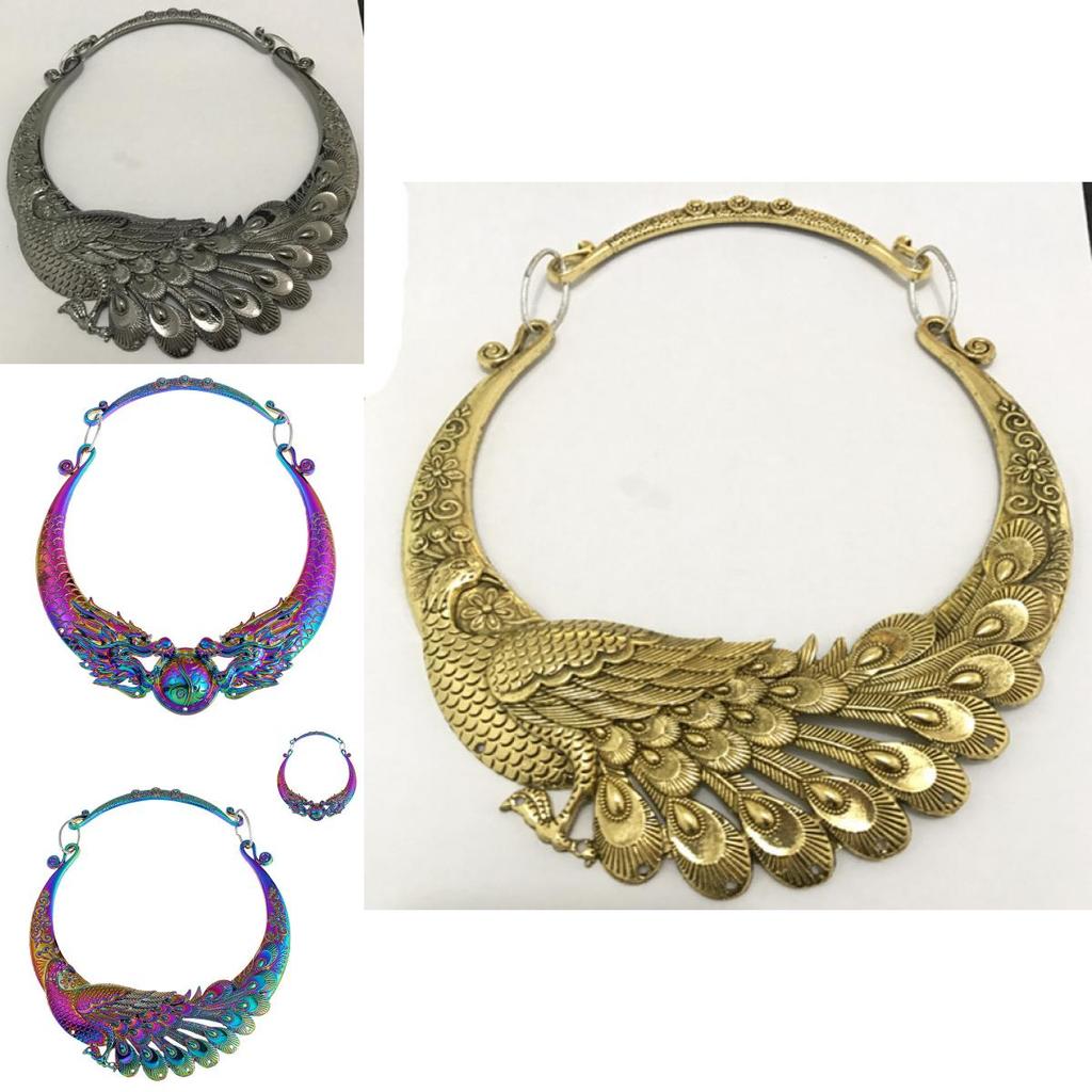 Подвеска Павлин и Дракон с металлической цепочкой для этнического стиля, аксессуары для костюма