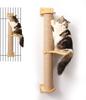 FUKUMARU Cat Activity Tree Scratch with Post Wall Mount Jute Scratcher Pine Hammock
