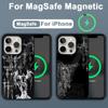 Кибер-сигил Линия креста Чехол для телефона Для iPhone 16,15,14,13,12,11,Plus,Pro,Max,Mini Магнитная беспроводная зарядка Magsafe