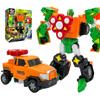 New ABS Carbot Transforming Robot To Car Toys Action Figures Two Mode Transformation Rescue Car Toy for Child Gift