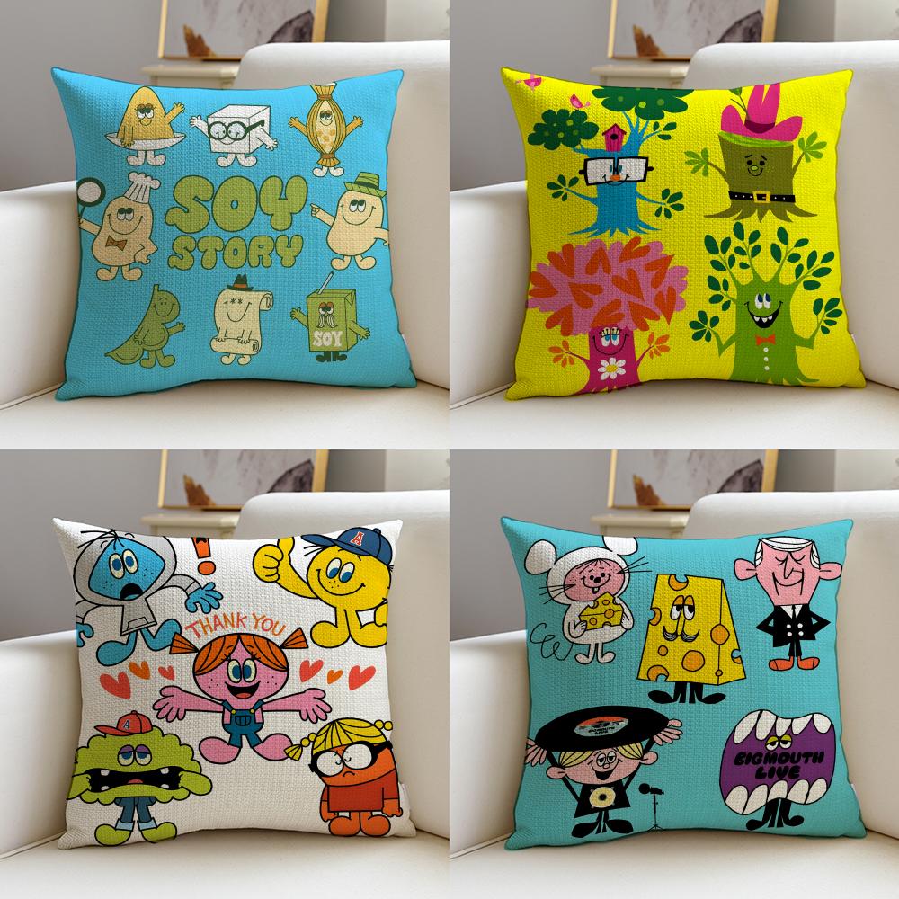 Unique TToru FukudaS Cushion Cover Breathable and skinfriendly linen pillowcase square removable and washable cushion