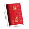 Chinese New Year Envelop Savings Challenges Book God of Wealth Style Cash Budget Notebook  Unisex