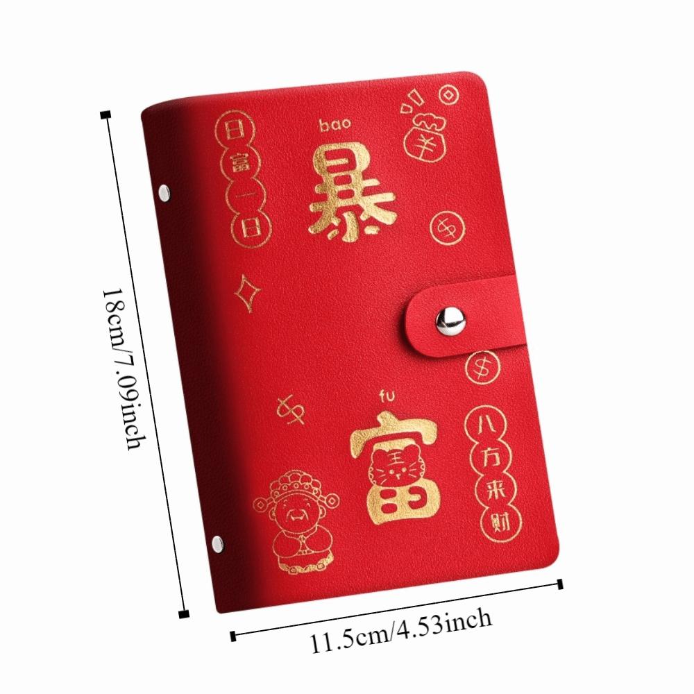 Chinese New Year Envelop Savings Challenges Book God of Wealth Style Cash Budget Notebook  Unisex
