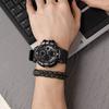 Silicone Strap Led Sports Watch With Night Light And 50m Water Resistance For Men And Students