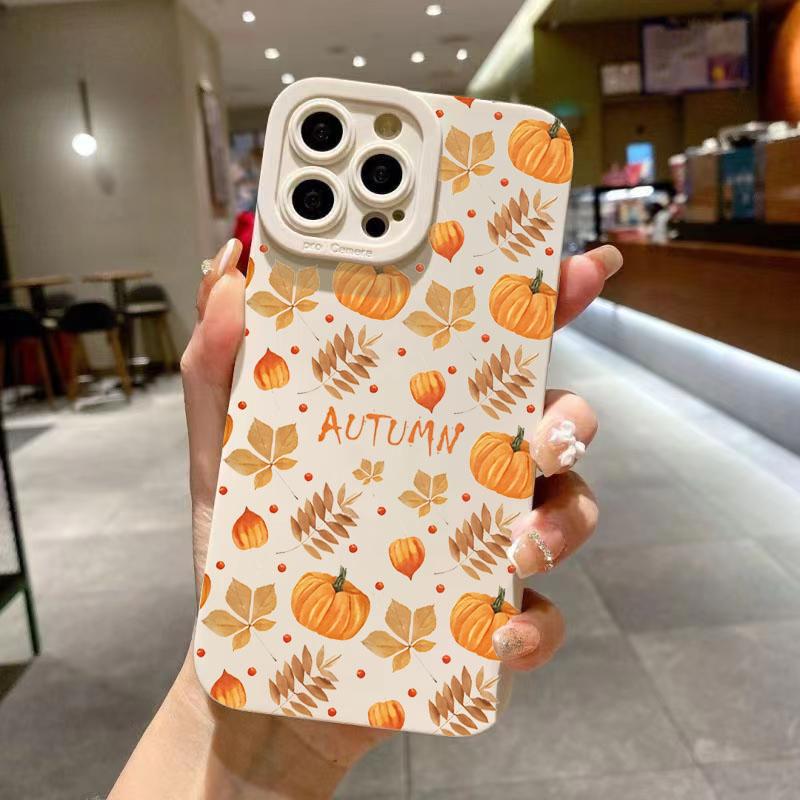 Осенние кленовые листья Тыква Чехол для телефона для Xiaomi Redmi Note 14 13 12 11 Pro Plus 4G 5G 12S 11S 10S 10 9 9S 8 10C 10A