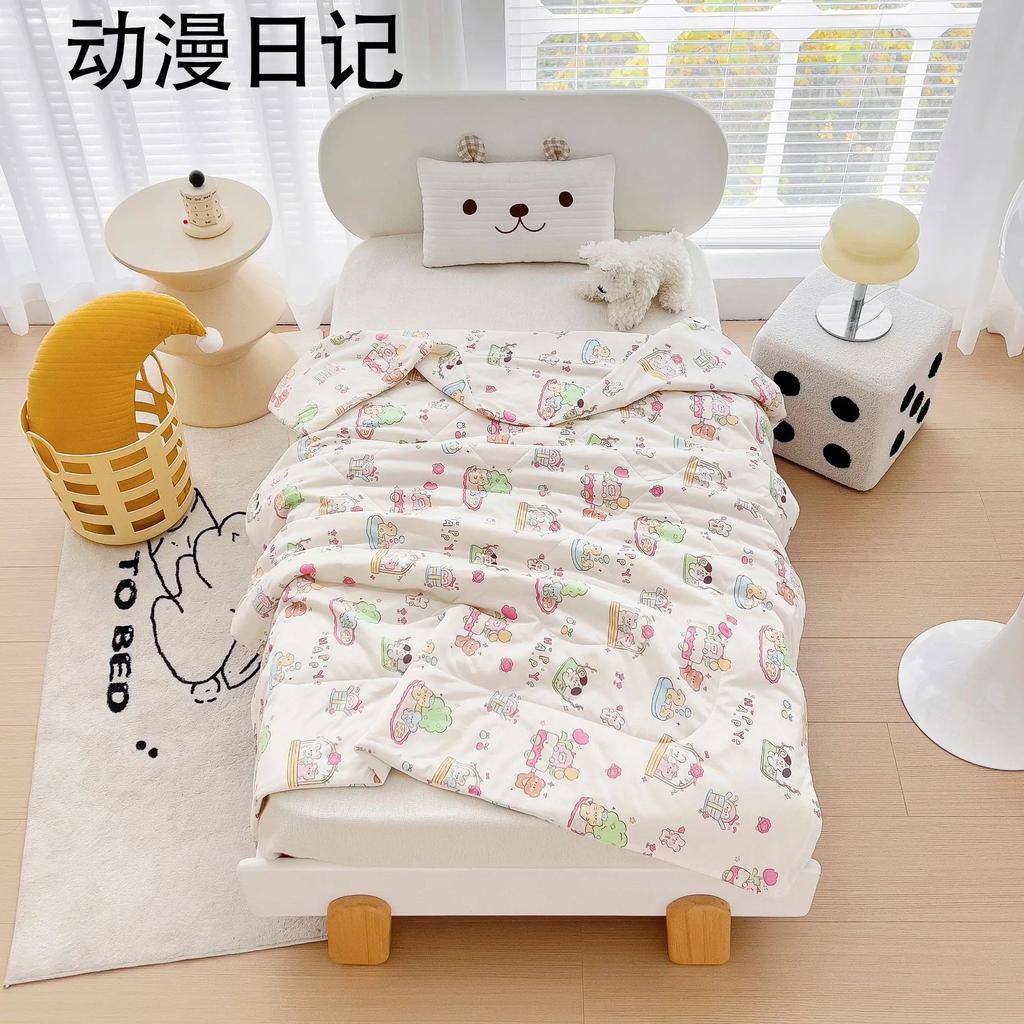 Новое детское летнее одеяло, вязаное хлопковое летнее одеяло, пододеяльник для детского сада, летнее одеяло с мороженым, воздухопроницаемый чехол