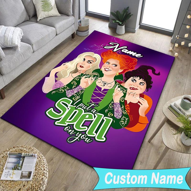1PC Custom Name Witches Collage Carpet Game rug Area Rug Suitable for Kitchens, Homes, Offices, Living Rooms,Home Decor,Birthday Gift