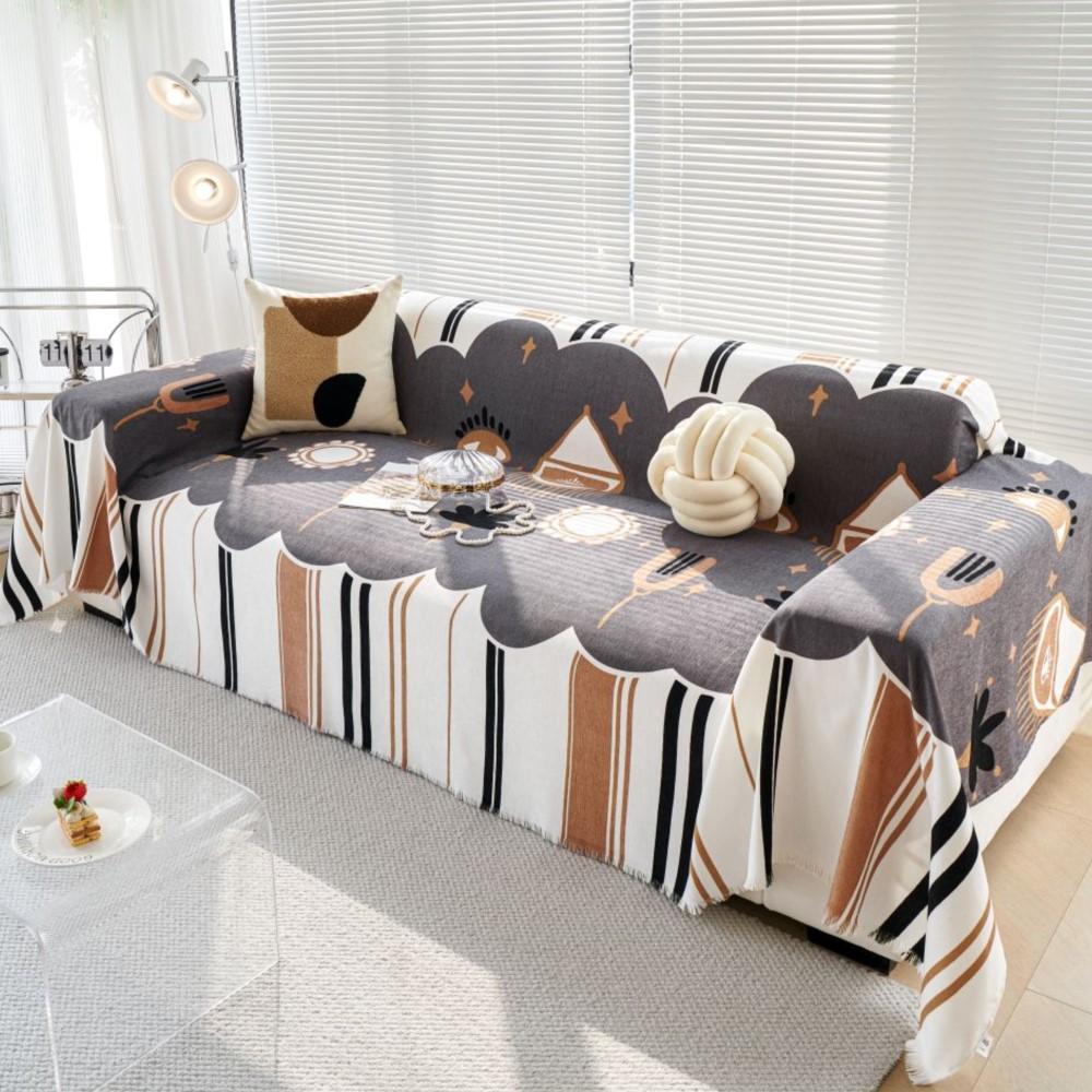 Living Room Couple Position Modern Waterproof Camping Picnic Blanket Cover  Nordic Chenille Sofa Cover Mat Throw Blankets