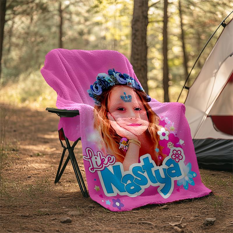 Like Nastya Theme Printed Blanket - Perfect for Couch, Bed, Travel & Outdoor Use | Machine Washable, Cozy & Durable.