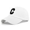 New Fashion Baseball Cap Unisex C Letter Summer Sun Hat Women 100% Cotton Visor Hats Men Embroidered Bone Peaked Cap