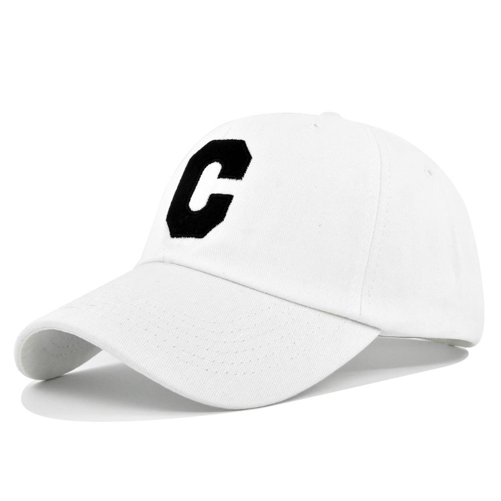 New Fashion Baseball Cap Unisex C Letter Summer Sun Hat Women 100% Cotton Visor Hats Men Embroidered Bone Peaked Cap