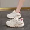 CRLAYDK 2024 Women's Walking Shoes Fashion Platform Chunky Sneakers Lace Up Casual Mesh Breathable Running Tennis for Ladies
