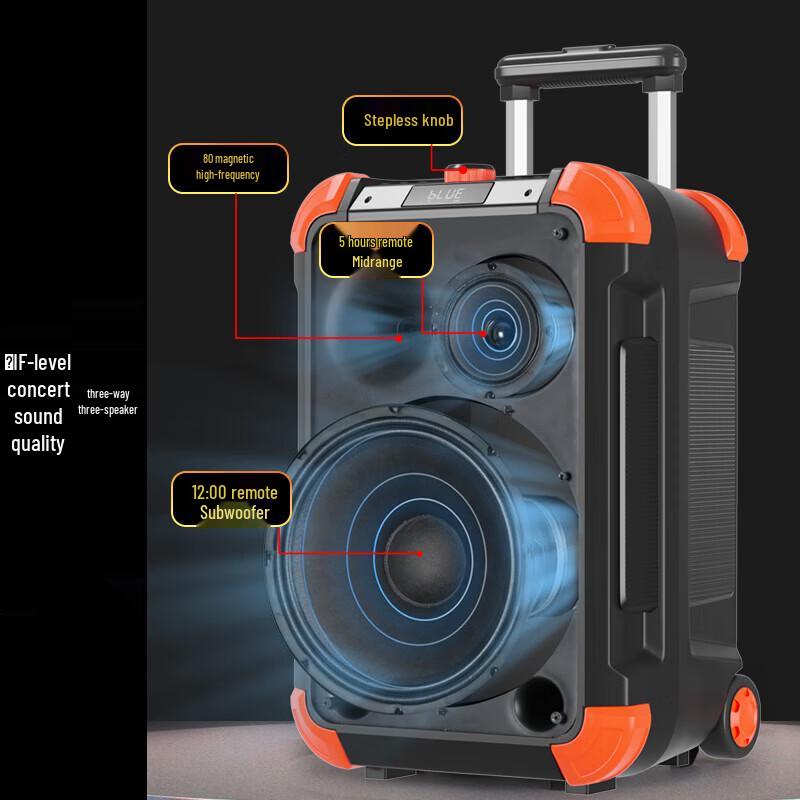 Songchuan SS6 10-дюймовый уличный мобильный караоке-динамик, штекер CN (адаптер в комплекте) (Китайская версия)