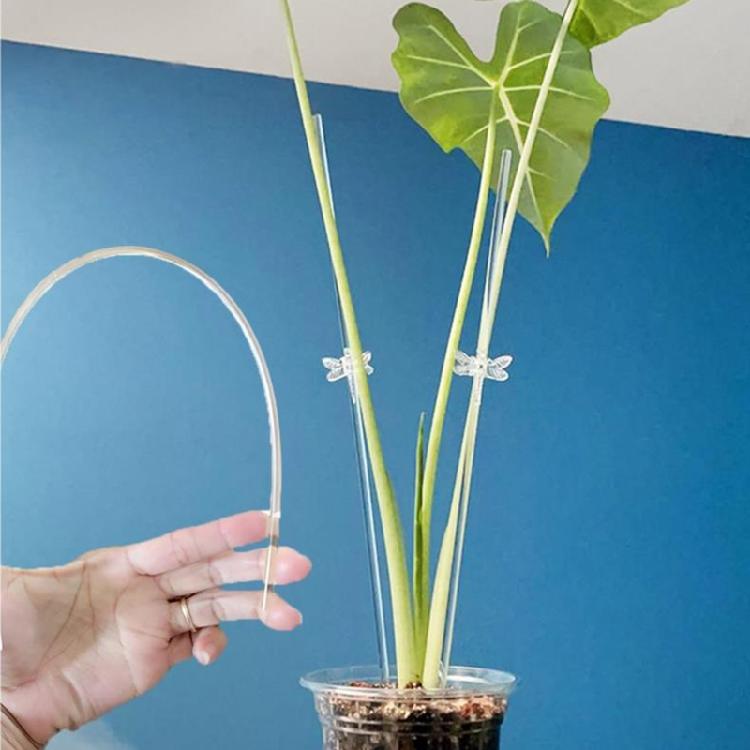 20PCS Durably Plant Sticks with Fix Clip Ensuring Secure Upright Growth of Indoor Outdoor Plant Strength Durability